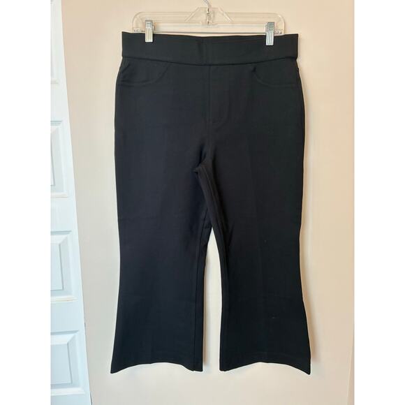 Spanx The Perfect Pant Black Crop Flare Stretch Pull On Size XL Petite - Picture 2 of 8